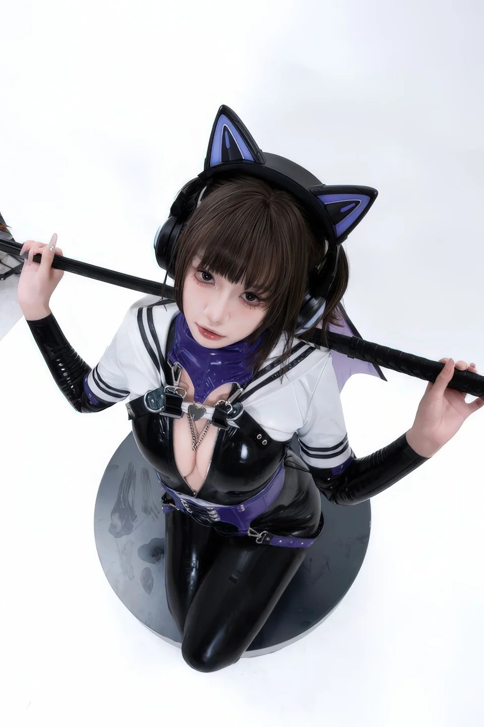 柒柒要乖哦 - No.066 白棚胶衣 [78P-231MB] tg@simisebaisi 【丝足阁】024.webp